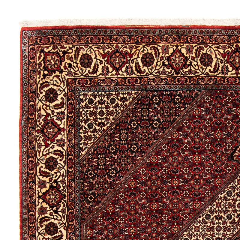 Alfombra persa - Bidjar - 254 x 204 cm - rojo oscuro