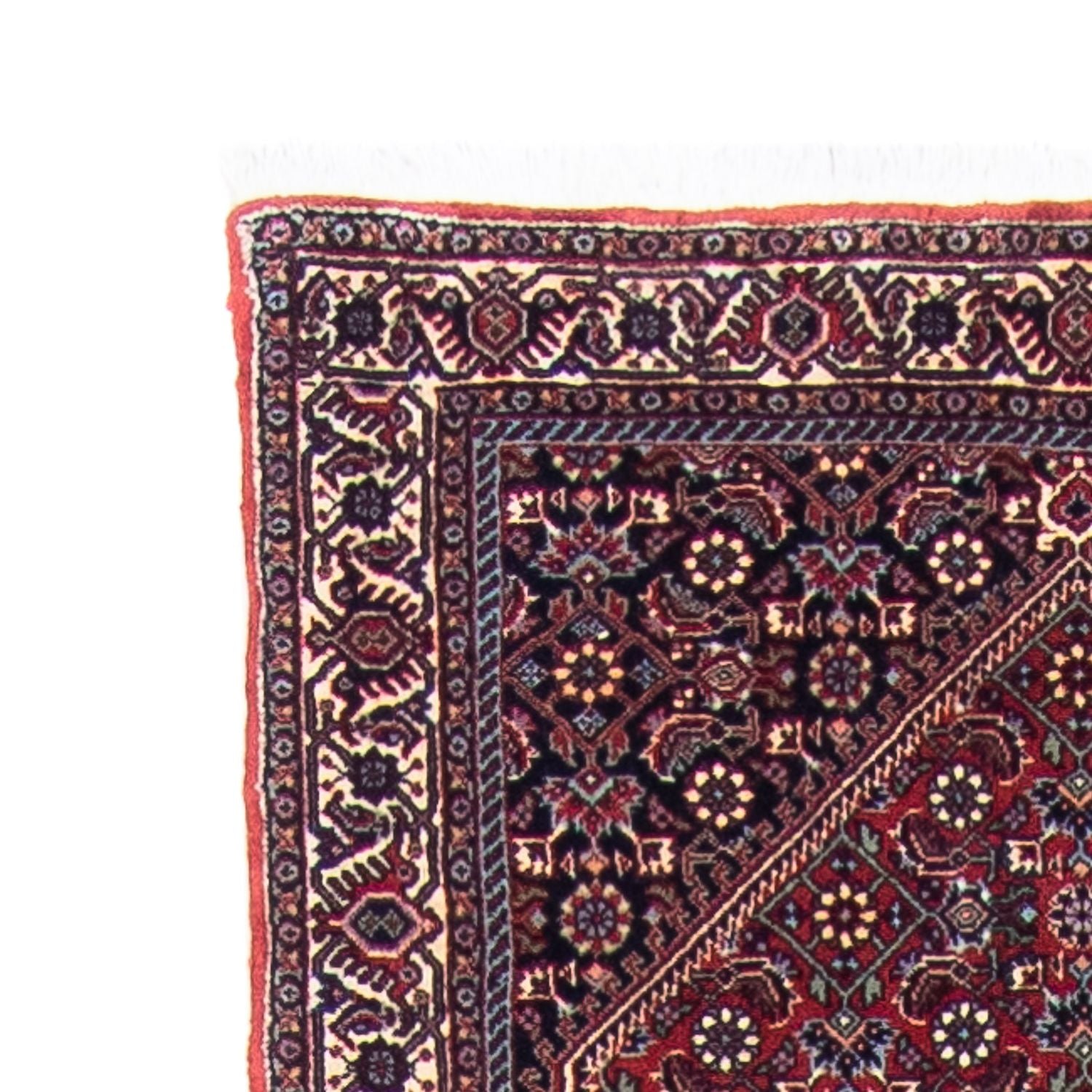 Alfombra de pasillo Alfombra persa - Bidjar - 380 x 75 cm - rojo oscuro