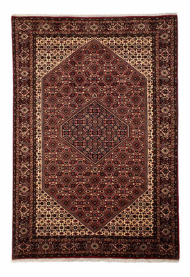 Alfombra persa - Bidjar - 297 x 202 cm - rojo oscuro