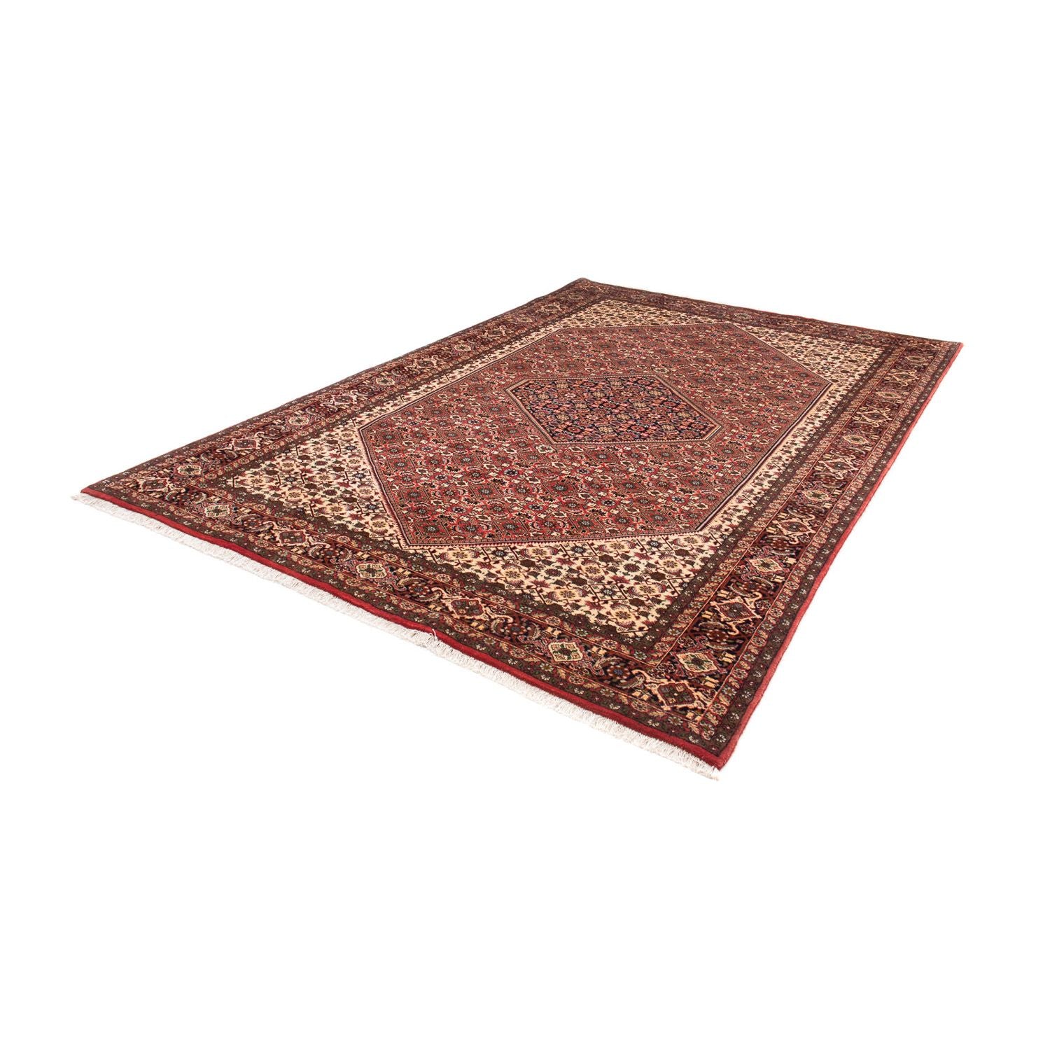 Alfombra persa - Bidjar - 297 x 202 cm - rojo oscuro