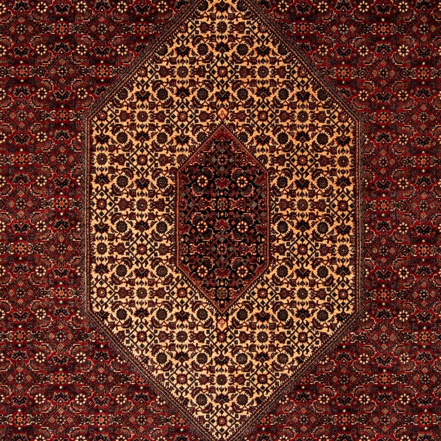 Alfombra persa - Bidjar - 255 x 205 cm - rojo oscuro