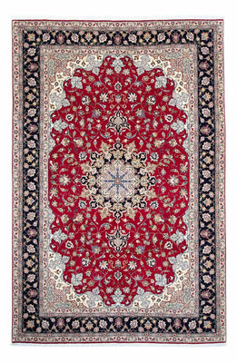 Alfombra Persa - Tabriz - Real - 302 x 203 cm - rojo oscuro