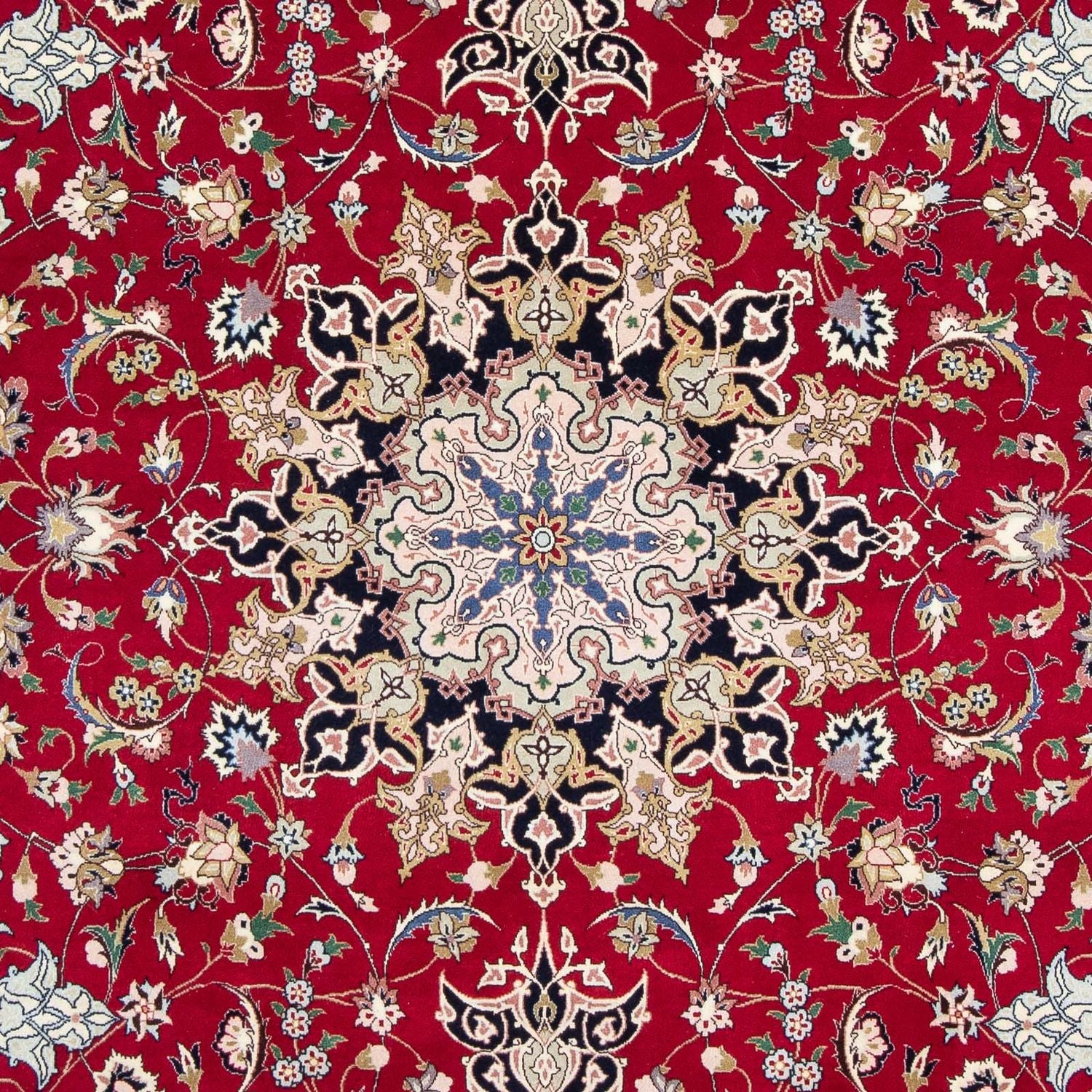 Alfombra Persa - Tabriz - Real - 302 x 203 cm - rojo oscuro