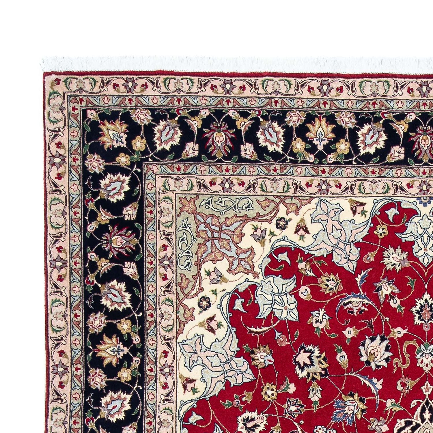 Alfombra Persa - Tabriz - Real - 302 x 203 cm - rojo oscuro