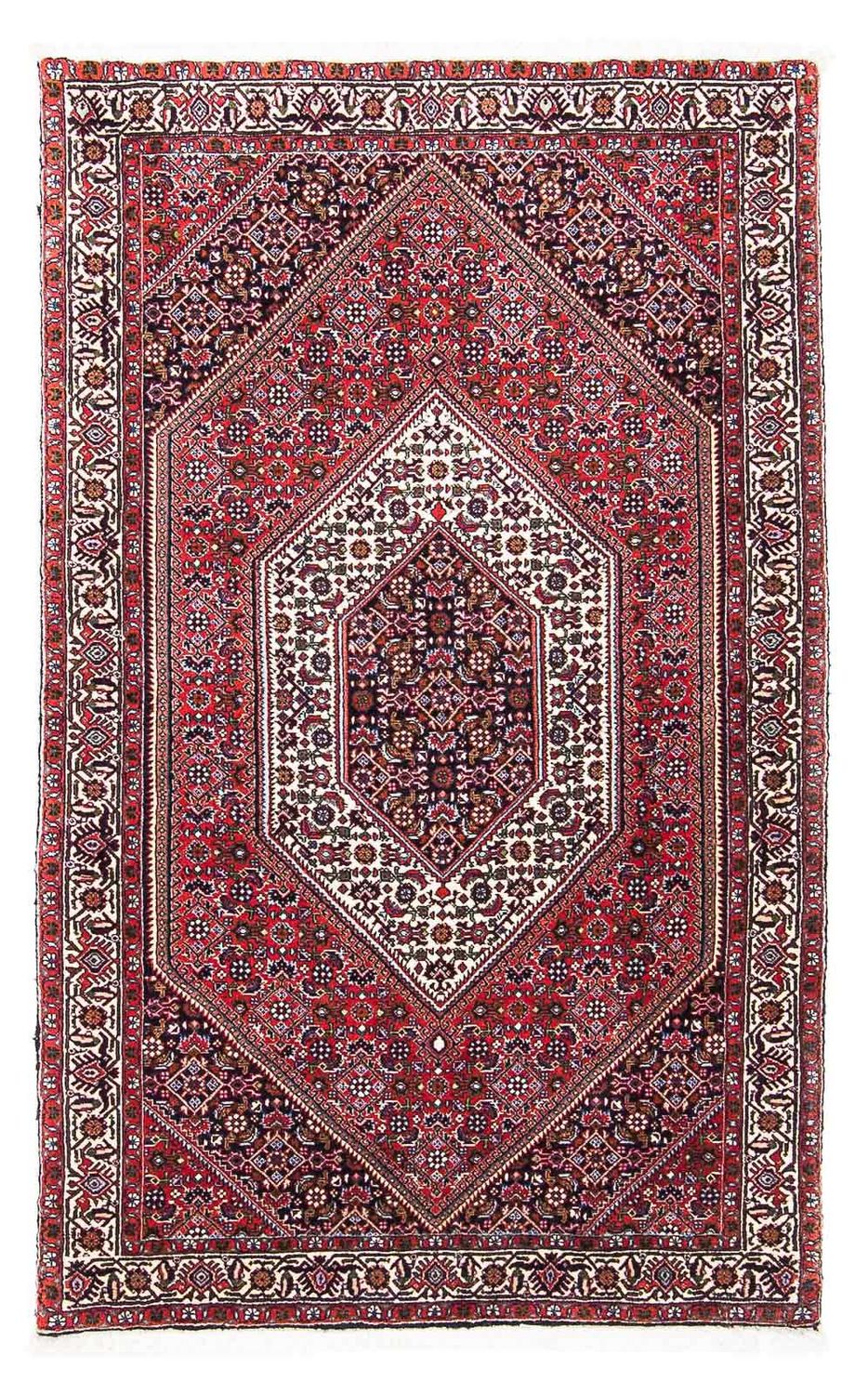 Alfombra persa - Bidjar - 154 x 90 cm - rojo