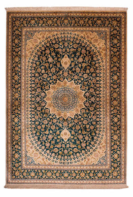 Alfombra de seda - Seda china - 183 x 122 cm - rojo oscuro