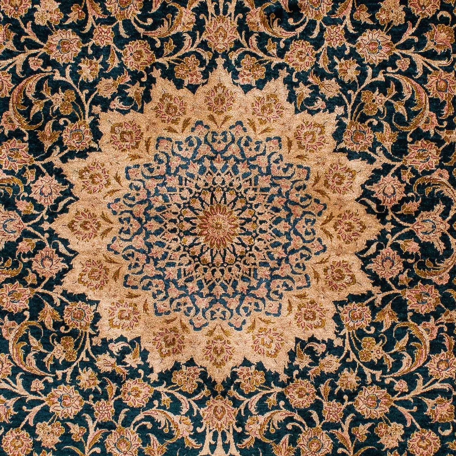 Alfombra de seda - Seda china - 183 x 122 cm - rojo oscuro