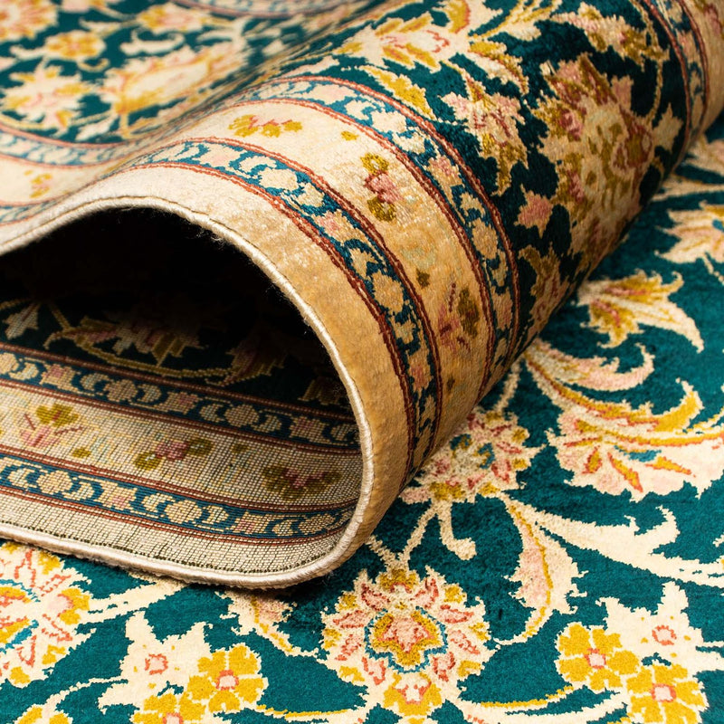 Alfombra de seda - Seda china - 183 x 122 cm - rojo oscuro