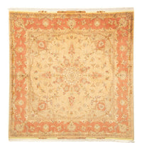 Alfombra Persa - Tabriz - Real cuadrado  - 203 x 200 cm - beige