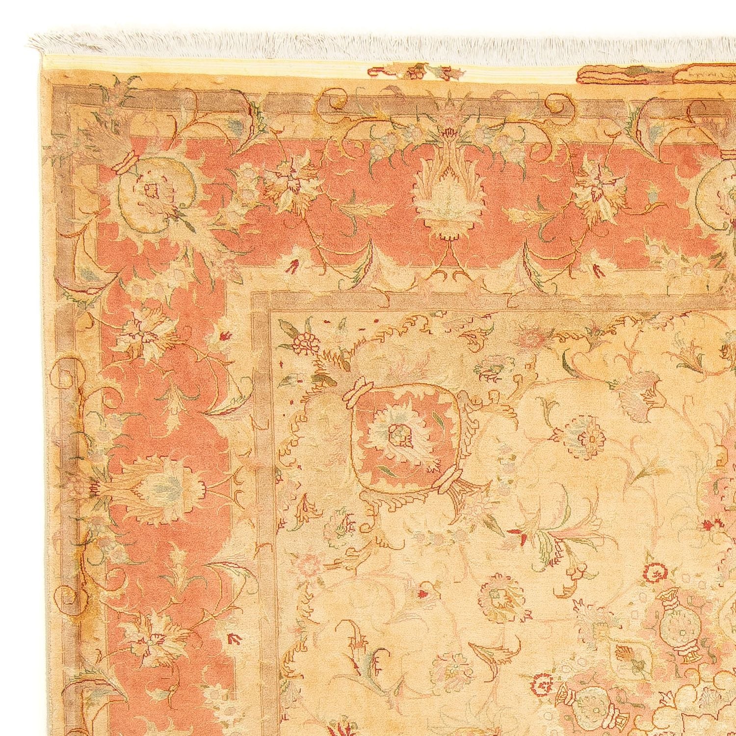 Alfombra Persa - Tabriz - Real cuadrado  - 203 x 200 cm - beige