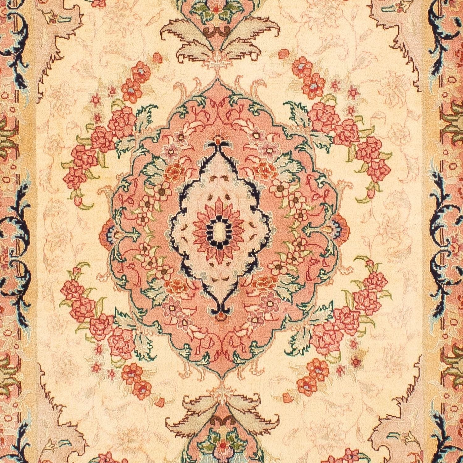 Alfombra de pasillo Alfombra Persa - Tabriz - Real - 295 x 78 cm - marrón claro