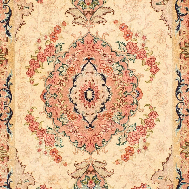 Alfombra de pasillo Alfombra Persa - Tabriz - Real - 295 x 78 cm - marrón claro