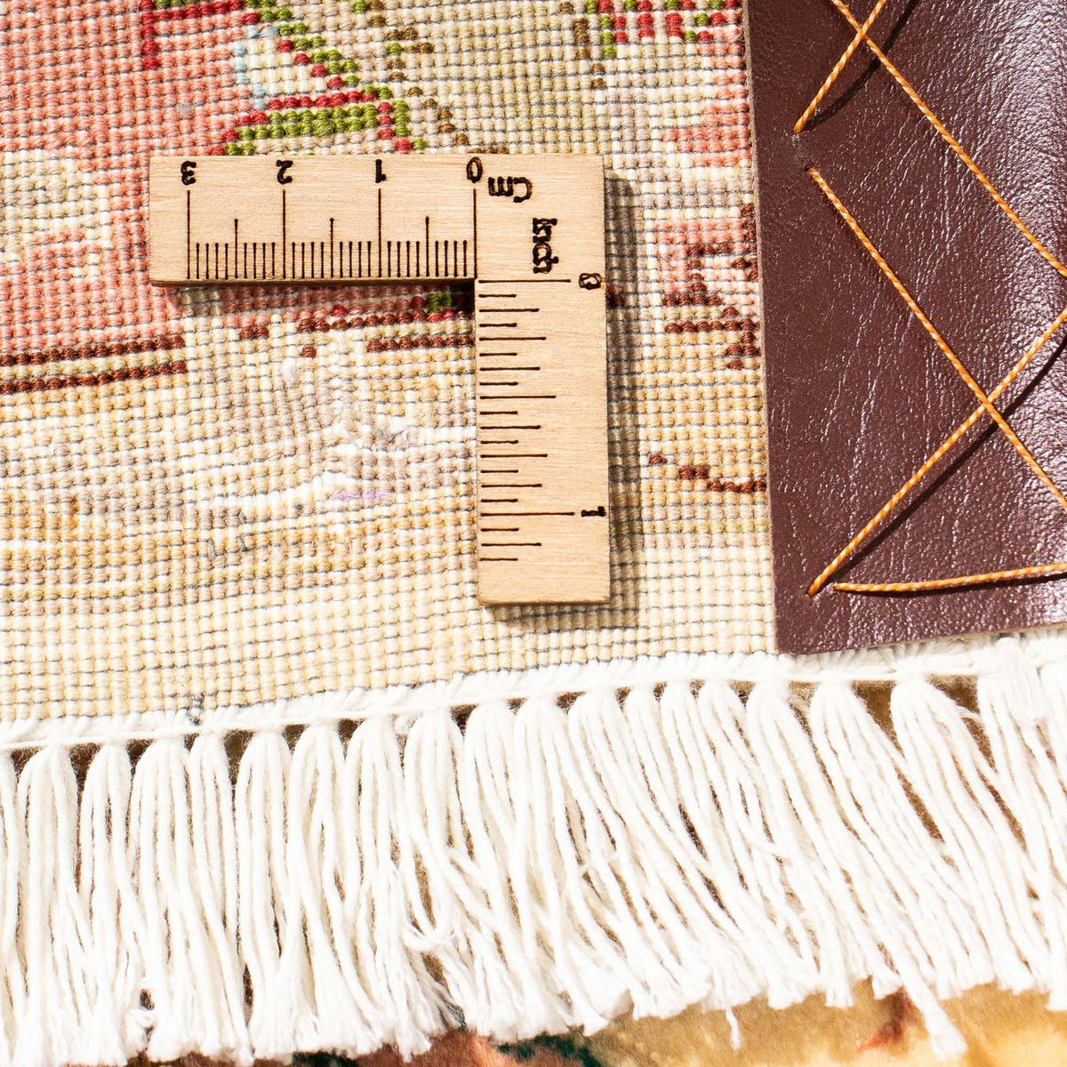 Alfombra de pasillo Alfombra Persa - Tabriz - Real - 295 x 78 cm - marrón claro