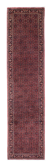 Alfombra de pasillo Alfombra persa - Bidjar - 298 x 73 cm - rojo
