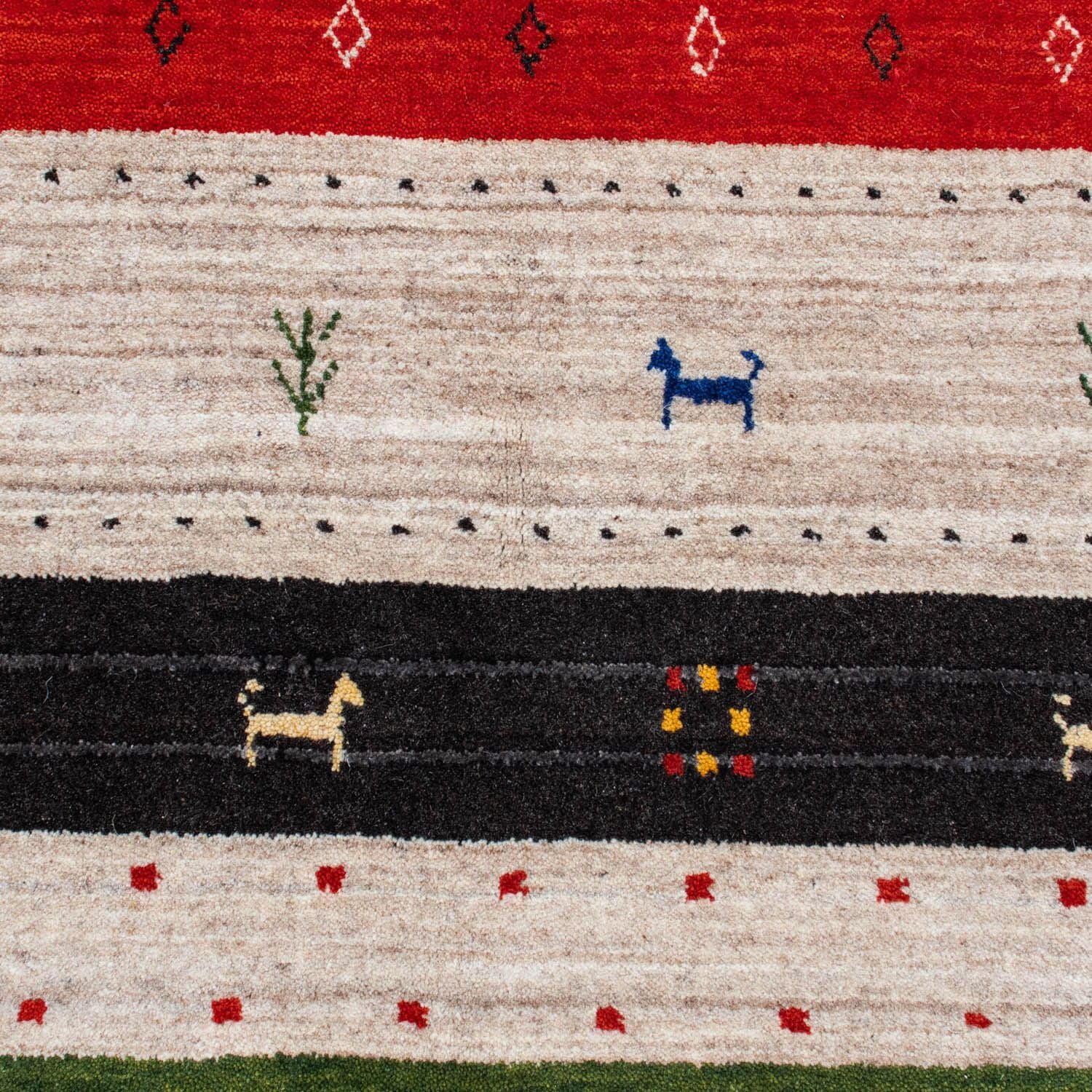 Alfombra Gabbeh - Loribaft Persa - 202 x 143 cm - multicolor