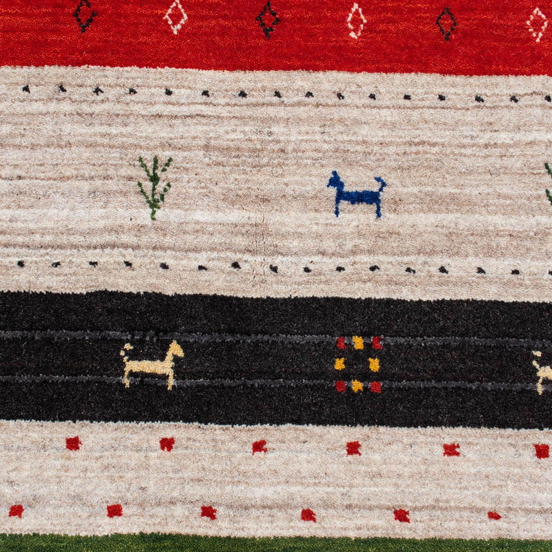 Alfombra Gabbeh - Loribaft Persa - 202 x 143 cm - multicolor