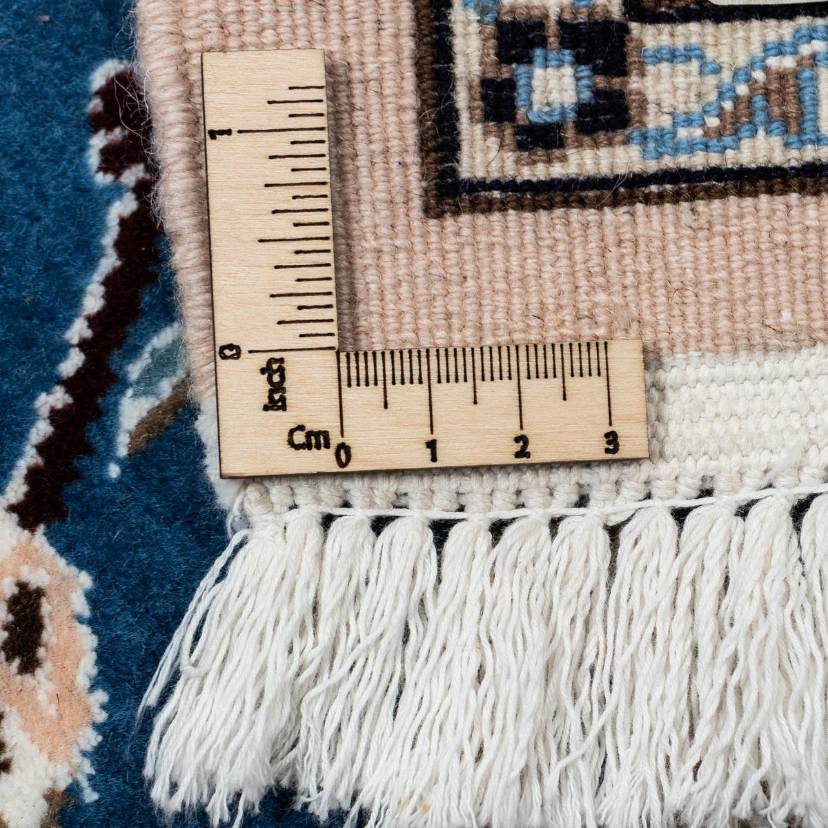 Alfombra Persa - Nain - Real - 348 x 245 cm - azul oscuro