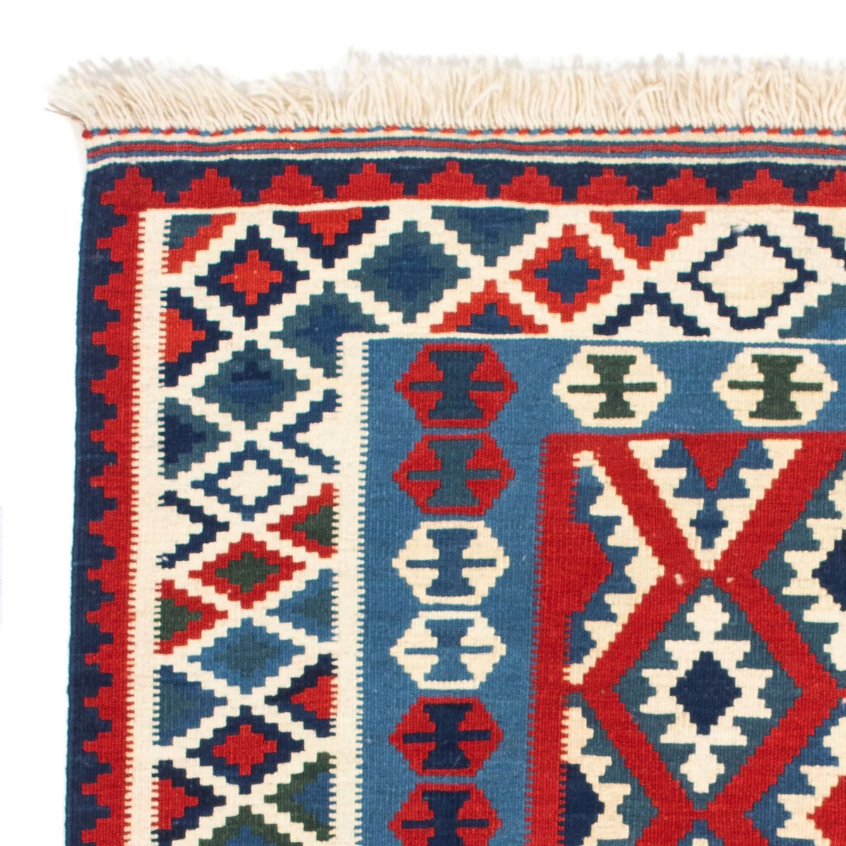 Alfombra Kelim - Oriental cuadrado  - 104 x 103 cm - rojo oscuro