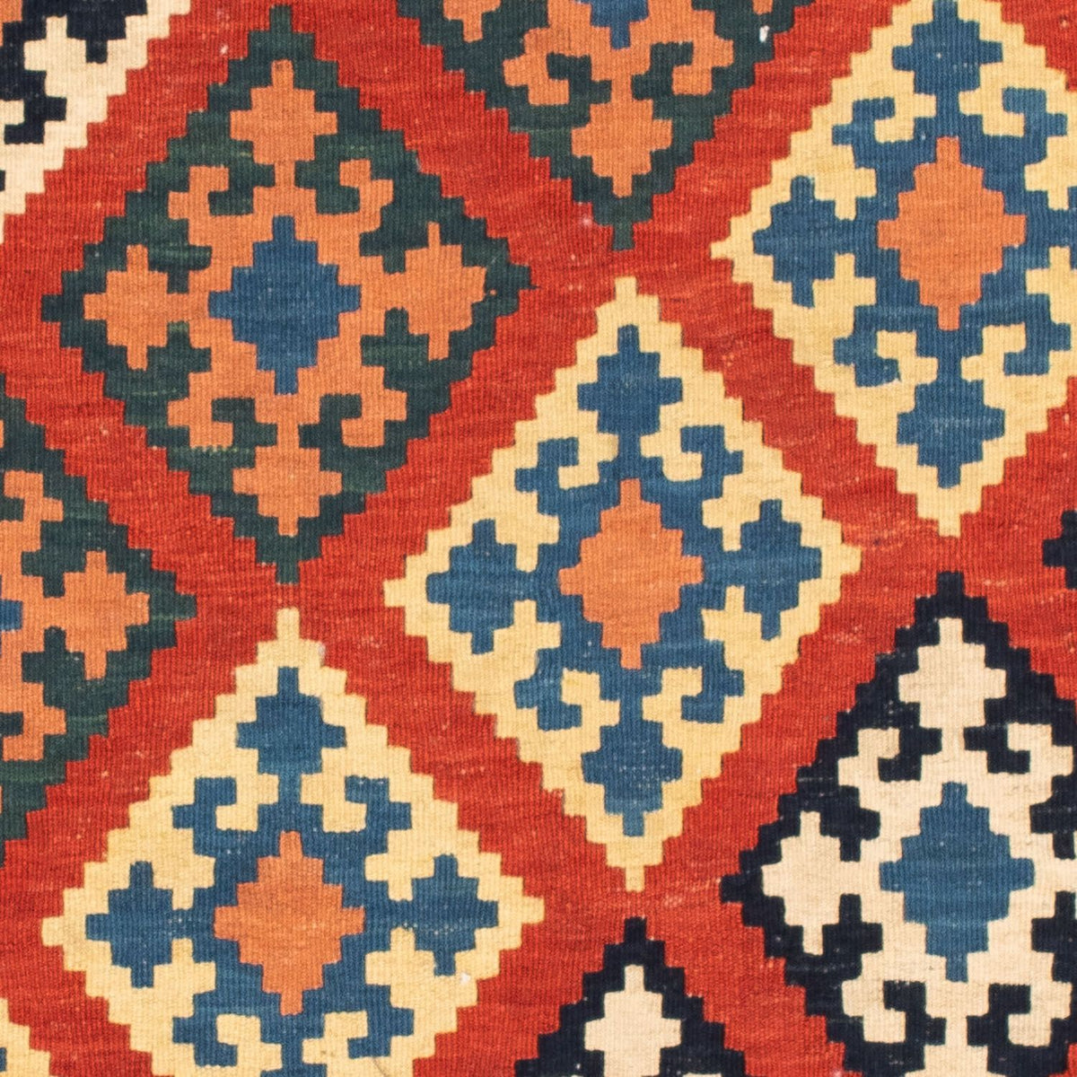 Alfombra Kelim - Oriental cuadrado  - 105 x 101 cm - rojo
