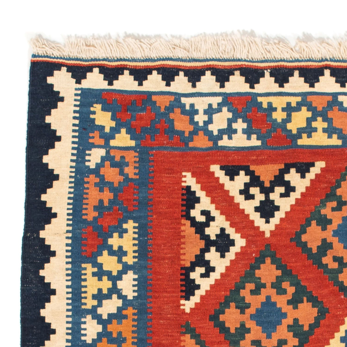 Alfombra Kelim - Oriental cuadrado  - 105 x 101 cm - rojo