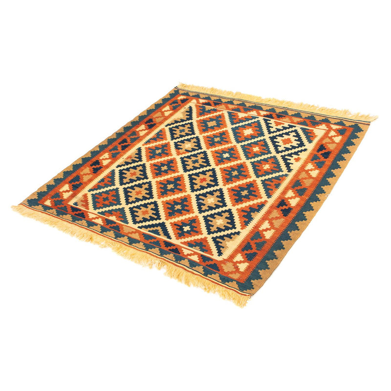 Alfombra Kelim - Oriental cuadrado  - 100 x 100 cm - beige