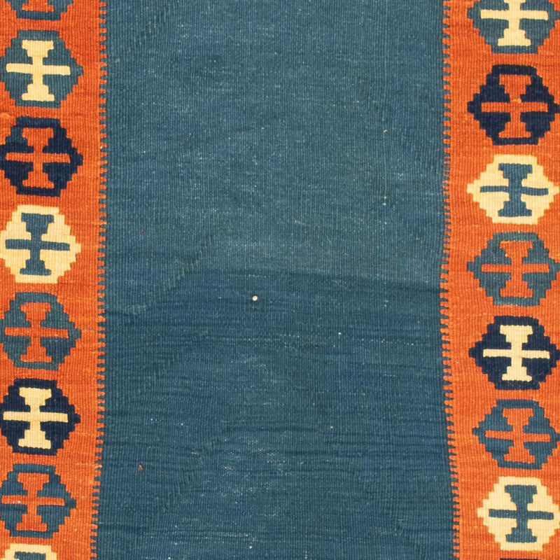 Alfombra Kelim - Oriental cuadrado  - 102 x 102 cm - azul oscuro