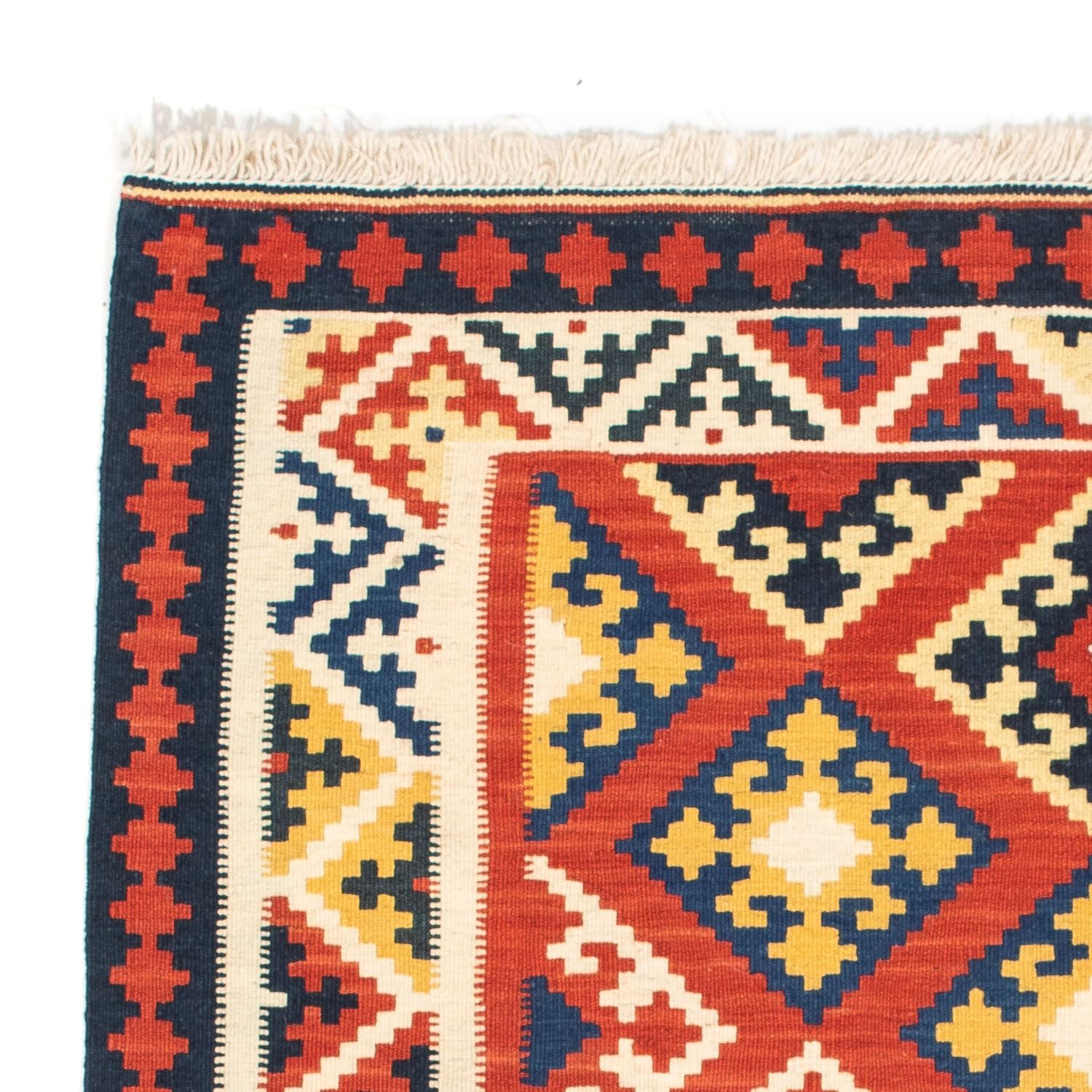 Alfombra Kelim - Oriental cuadrado  - 103 x 102 cm - rojo oscuro