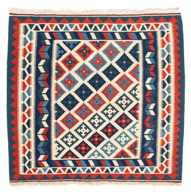 Alfombra Kelim - Oriental cuadrado  - 100 x 100 cm - beige