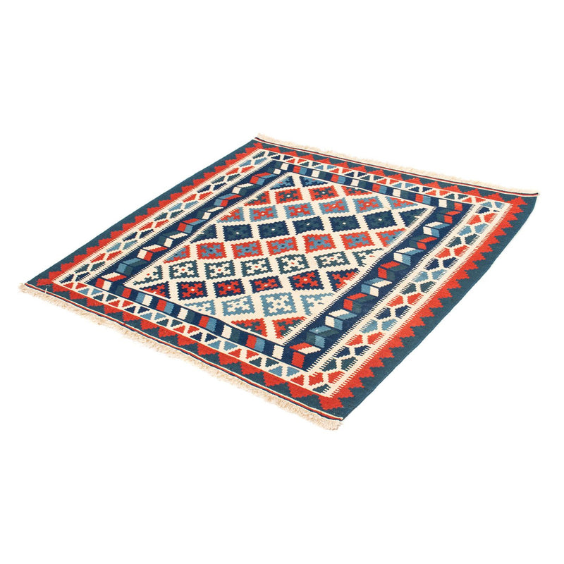 Alfombra Kelim - Oriental cuadrado  - 100 x 100 cm - beige