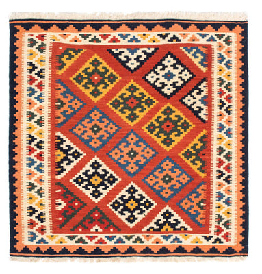 Alfombra Kelim - Oriental cuadrado  - 106 x 104 cm - rojo