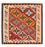 Alfombra Kelim - Oriental cuadrado  - 106 x 104 cm - rojo