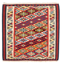Alfombra Kelim - Oriental cuadrado  - 104 x 103 cm - multicolor