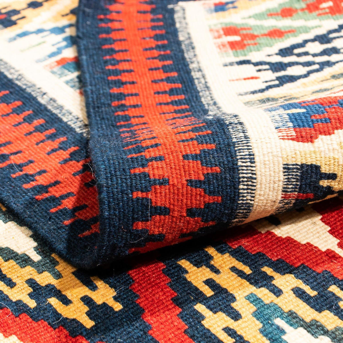 Alfombra Kelim - Oriental cuadrado  - 104 x 103 cm - multicolor