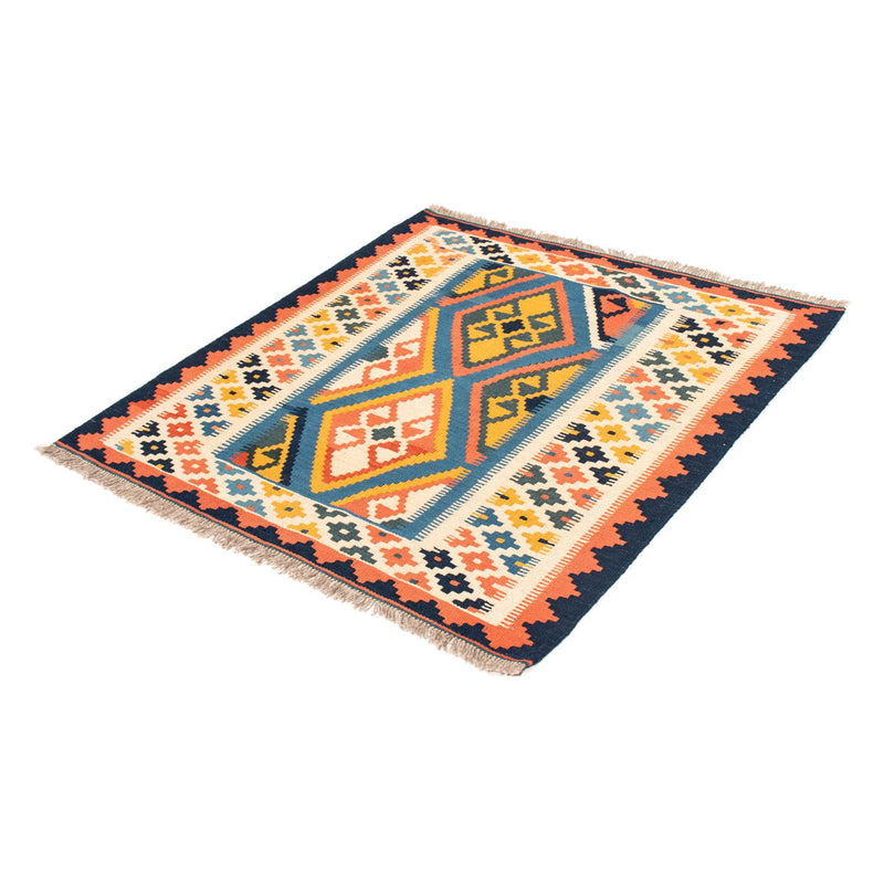 Alfombra Kelim - Oriental cuadrado  - 103 x 100 cm - azul