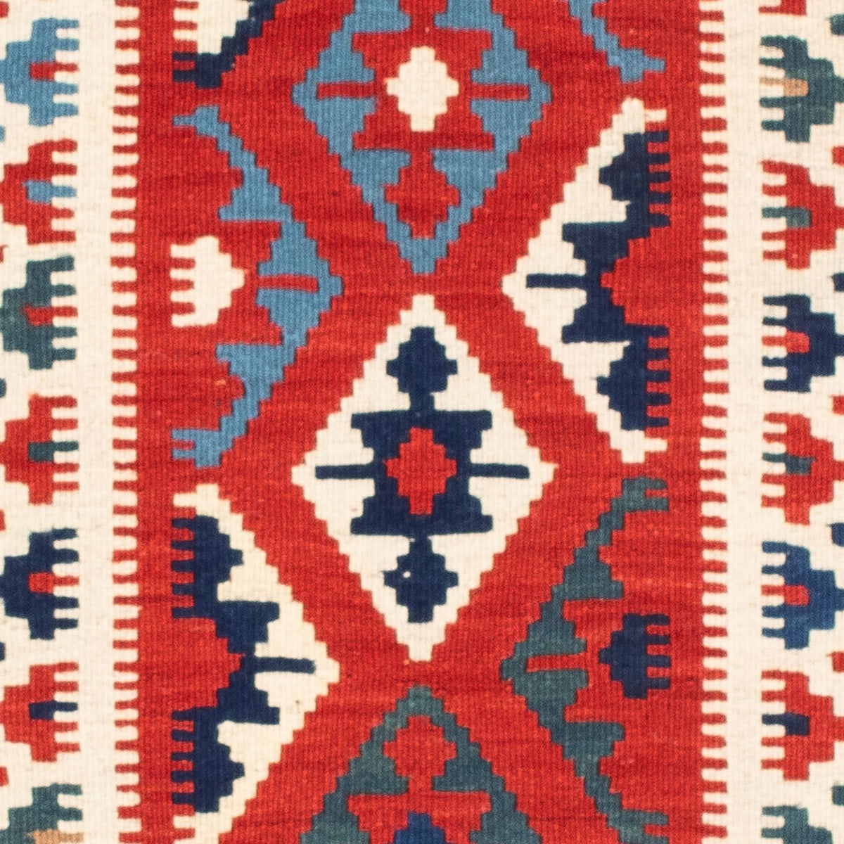 Alfombra Kelim - Oriental cuadrado  - 98 x 93 cm - azul oscuro
