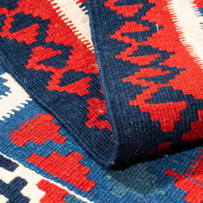 Alfombra Kelim - Oriental cuadrado  - 103 x 100 cm - azul oscuro
