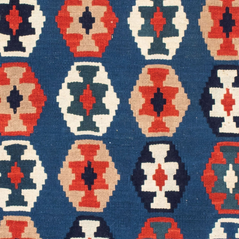 Alfombra Kelim - Oriental cuadrado  - 103 x 102 cm - azul oscuro