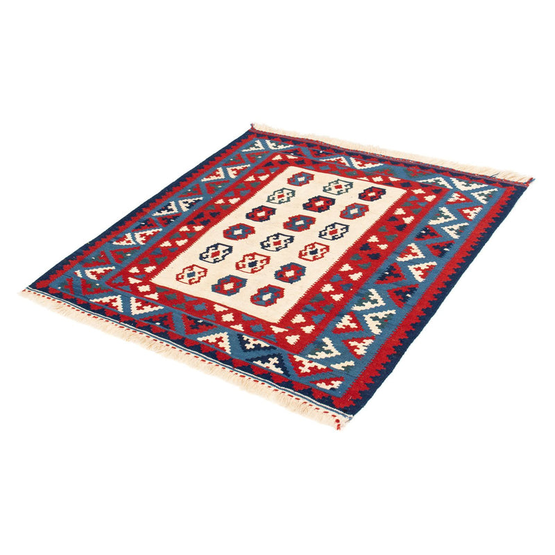 Alfombra Kelim - Oriental cuadrado  - 100 x 100 cm - beige
