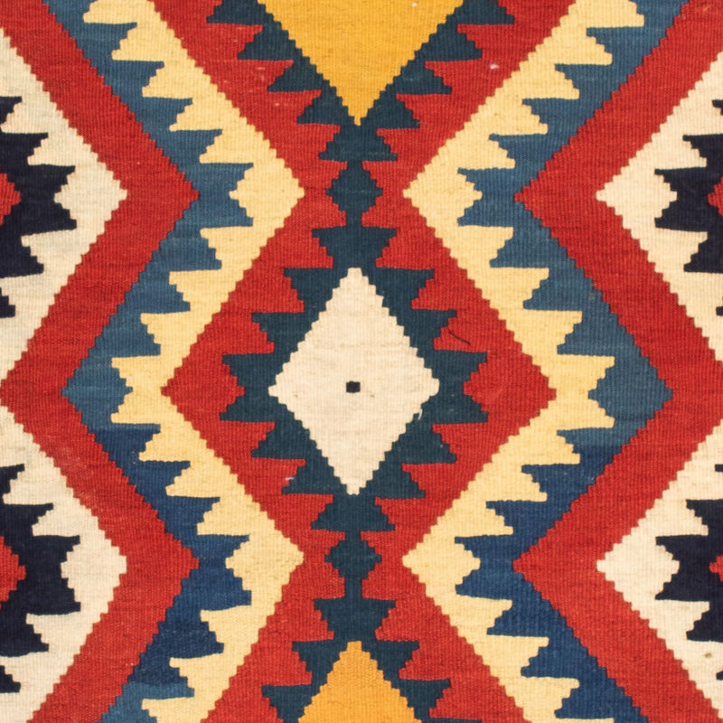 Alfombra Kelim - Oriental cuadrado  - 100 x 97 cm - rojo
