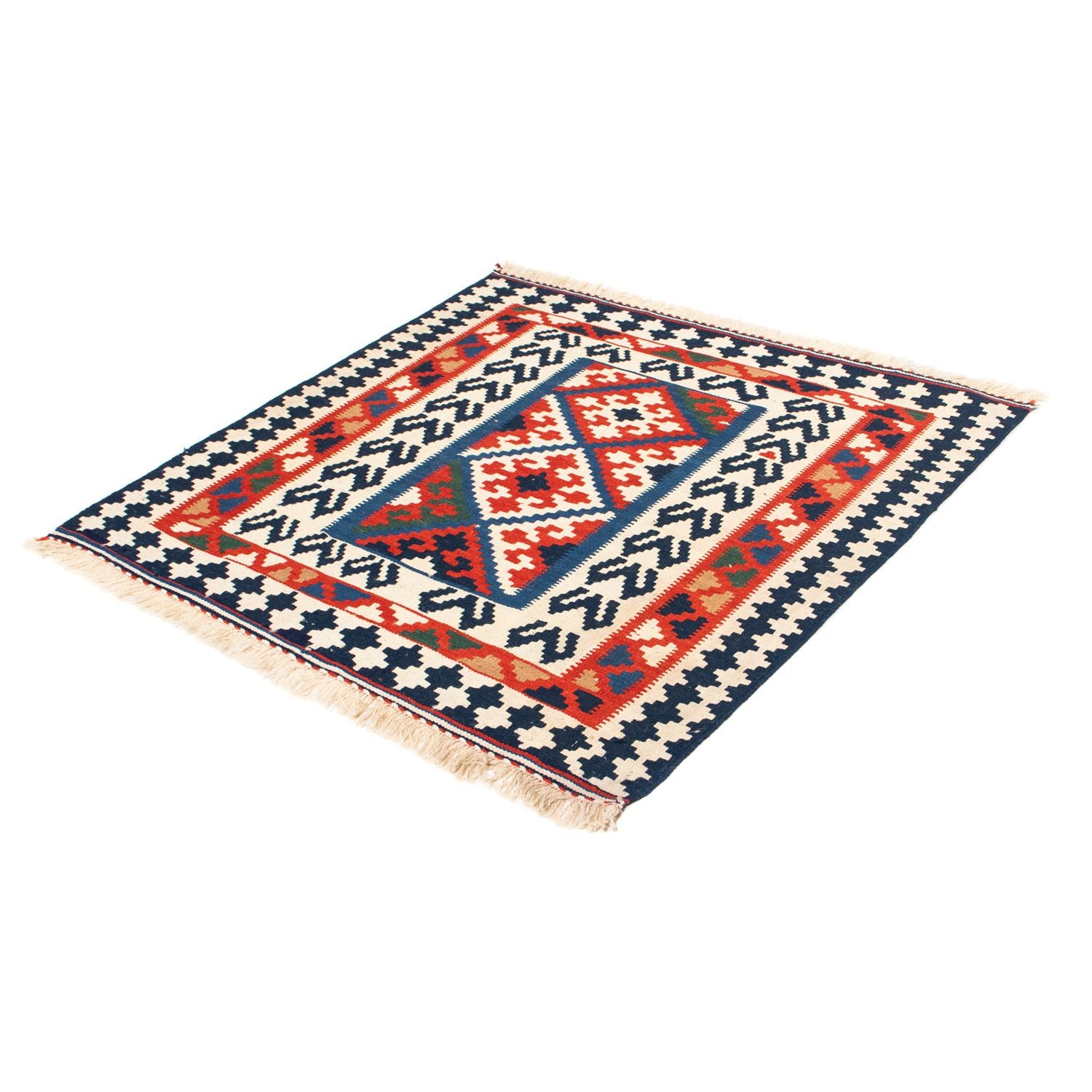 Alfombra Kelim - Oriental cuadrado  - 102 x 96 cm - multicolor