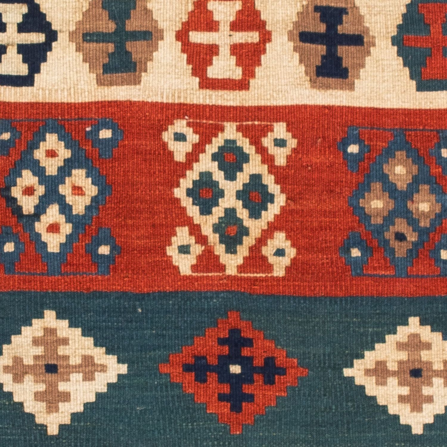 Alfombra Kelim - Oriental cuadrado  - 102 x 100 cm - azul