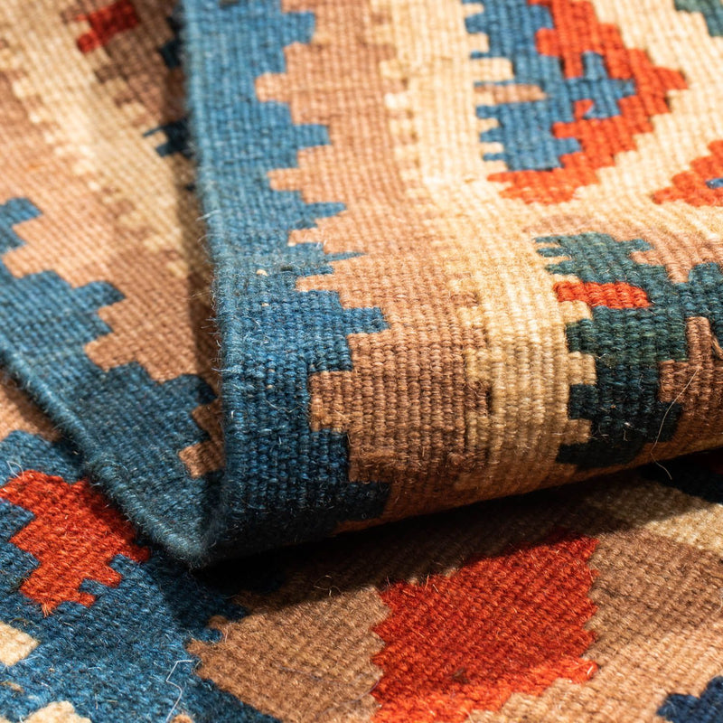 Alfombra Kelim - Oriental cuadrado  - 102 x 100 cm - azul