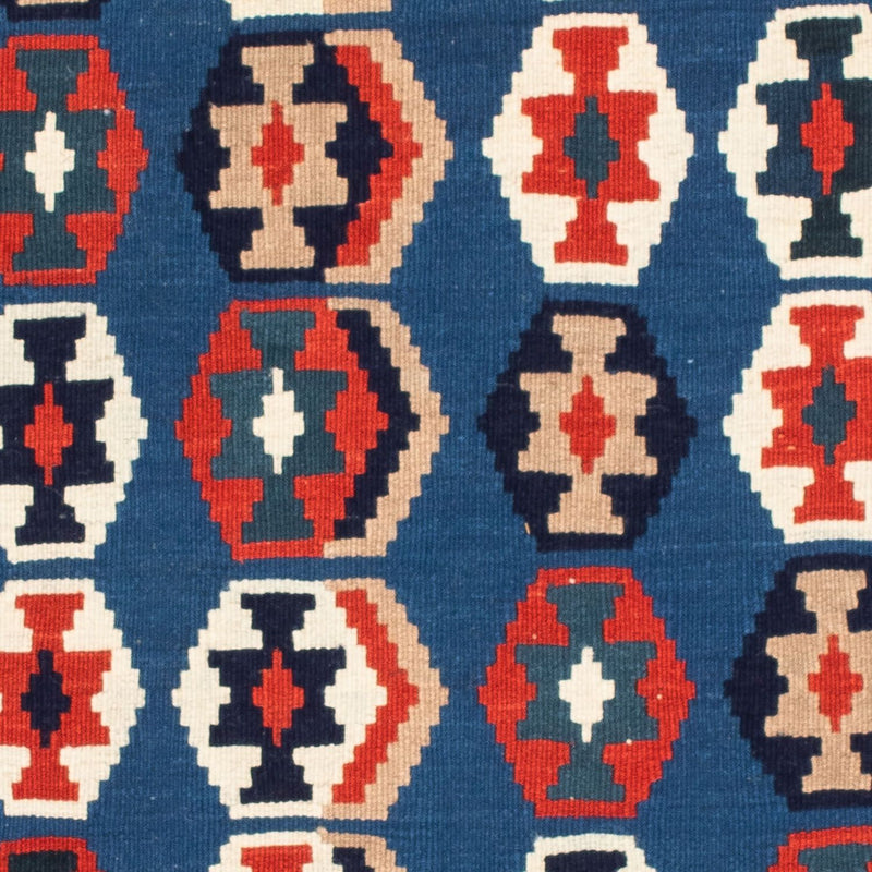 Alfombra Kelim - Oriental cuadrado  - 105 x 105 cm - azul oscuro