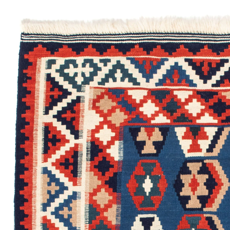 Alfombra Kelim - Oriental cuadrado  - 105 x 105 cm - azul oscuro