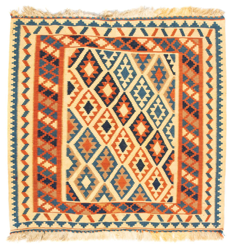 Alfombra Kelim - Oriental cuadrado  - 103 x 100 cm - beige