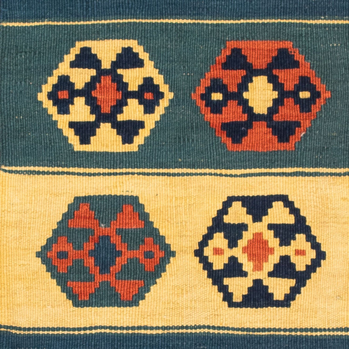 Alfombra Kelim - Oriental cuadrado  - 100 x 100 cm - multicolor