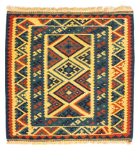 Alfombra Kelim - Oriental cuadrado  - 102 x 101 cm - multicolor