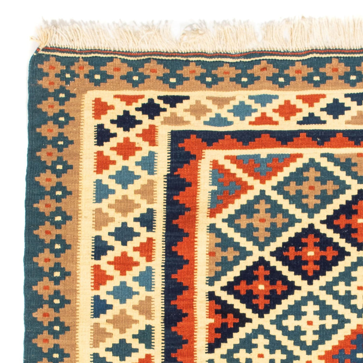 Alfombra Kelim - Oriental cuadrado  - 107 x 101 cm - beige