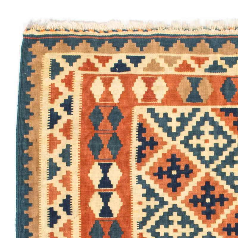 Alfombra Kelim - Oriental cuadrado  - 105 x 103 cm - naranja