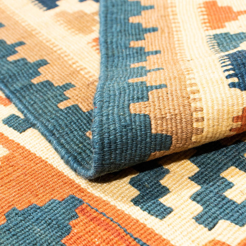 Alfombra Kelim - Oriental cuadrado  - 105 x 103 cm - naranja